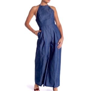 NWT Endless Rose Chambray Jumpsuit. Size Small